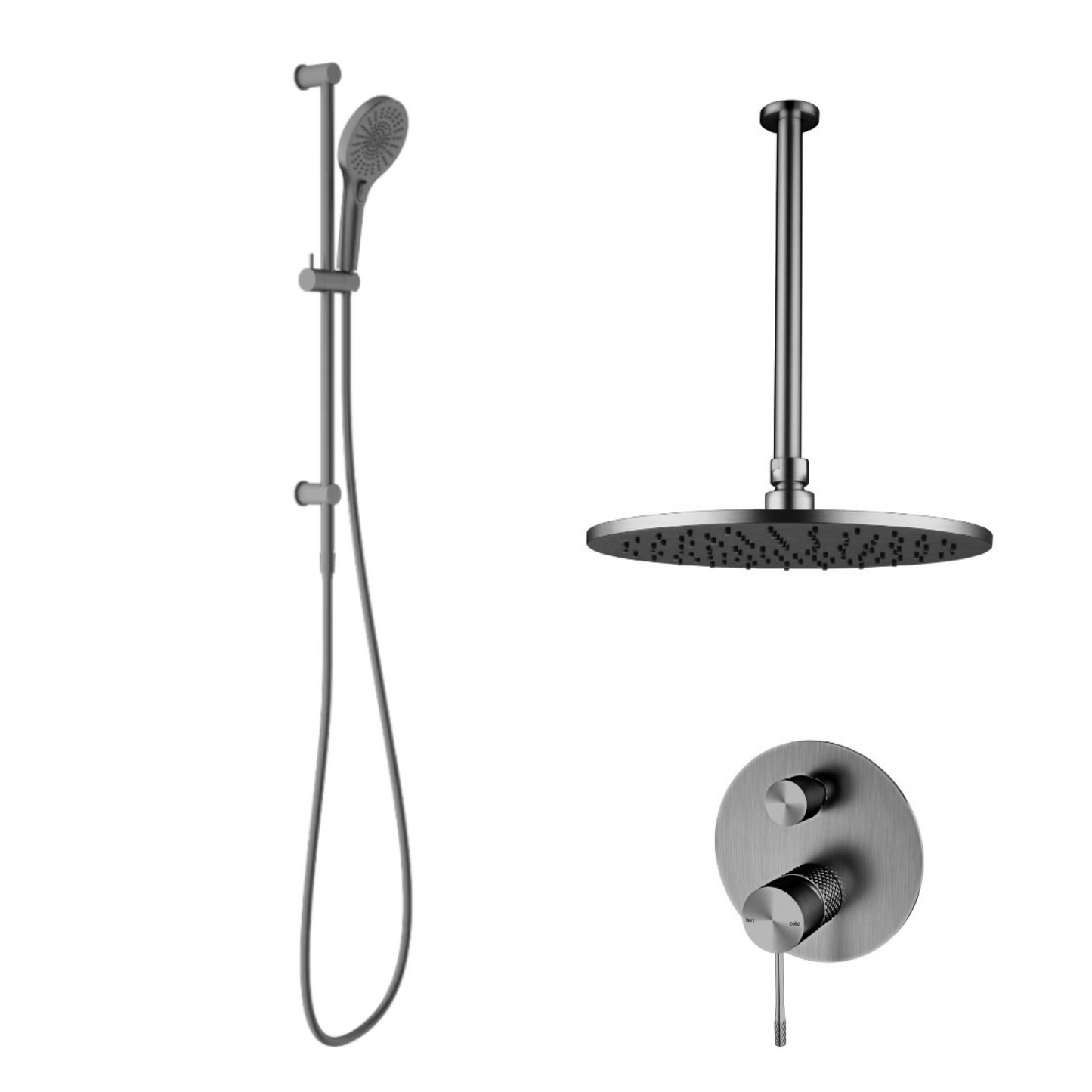 Owen & Finch Opal Inbouw Doucheset Compleet Brushed Graphite PVD