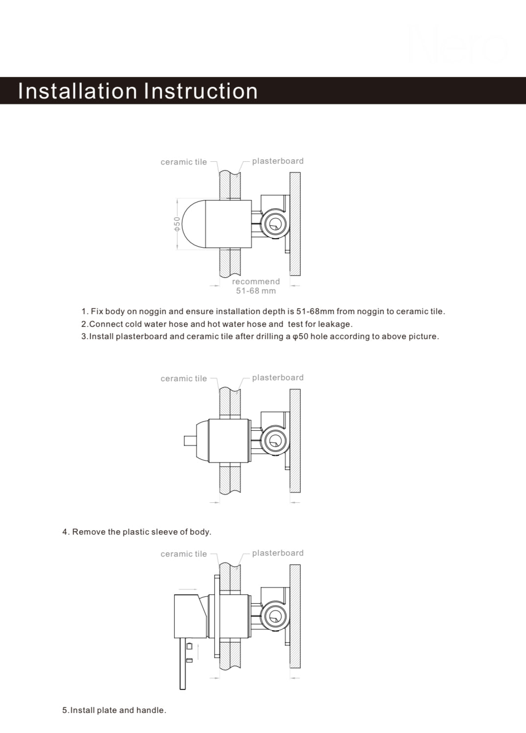 Owen & Finch Opal Air Shower Complete Doucheset Brushed Nickel Met Mengkraan