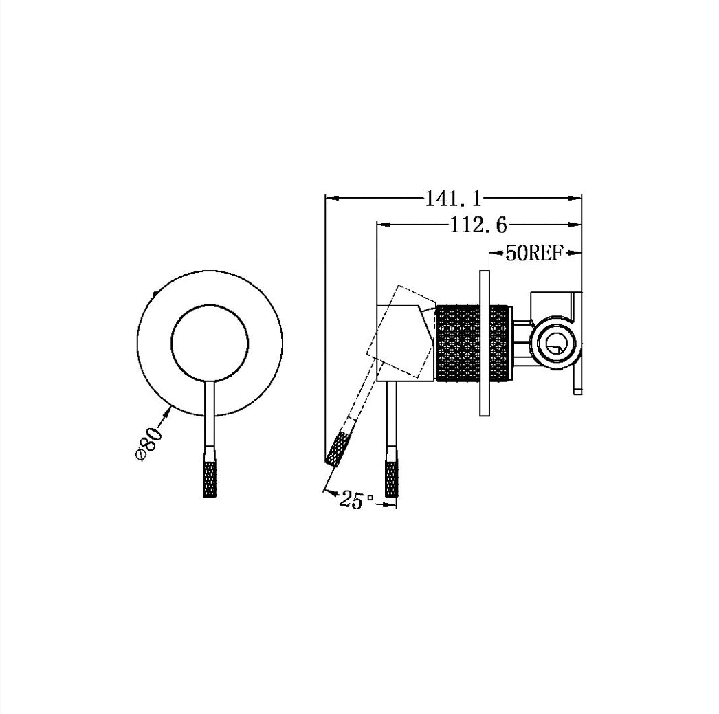 Owen & Finch Opal Air Shower Complete Doucheset Brushed Graphite Met Mengkraan