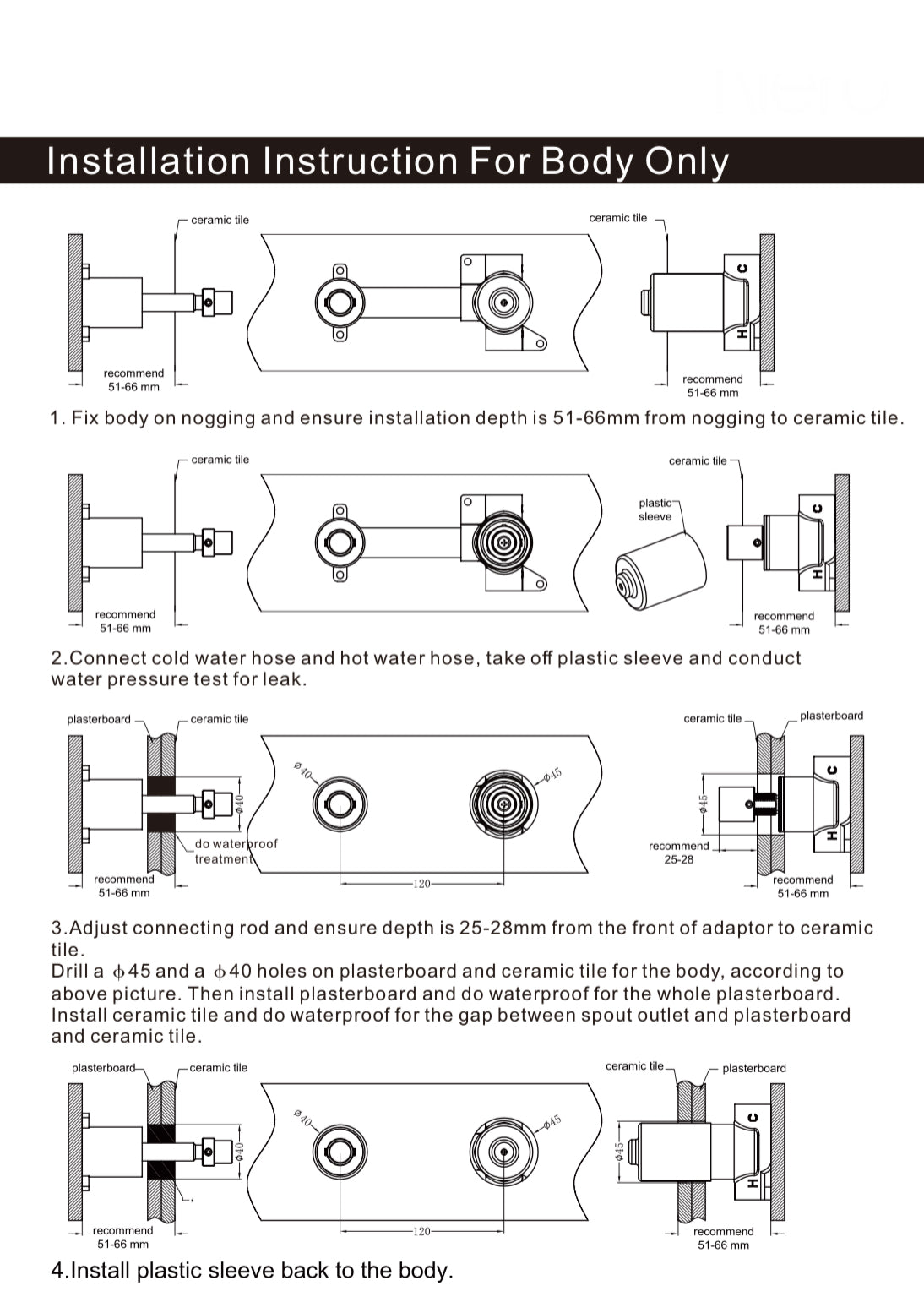 Owen & Finch Opal Progressive Inbouw Wastafelmengkraan Brushed Nickel