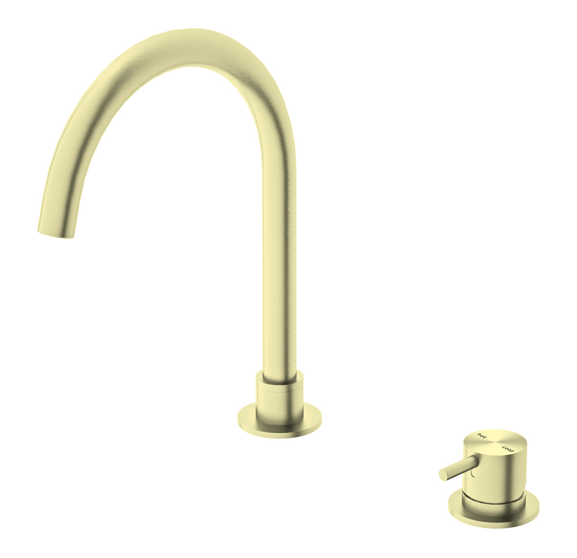Owen & Finch Mecca Wastafelmengkraan 2-Gats Laag Model Brushed Champagne Gold PVD