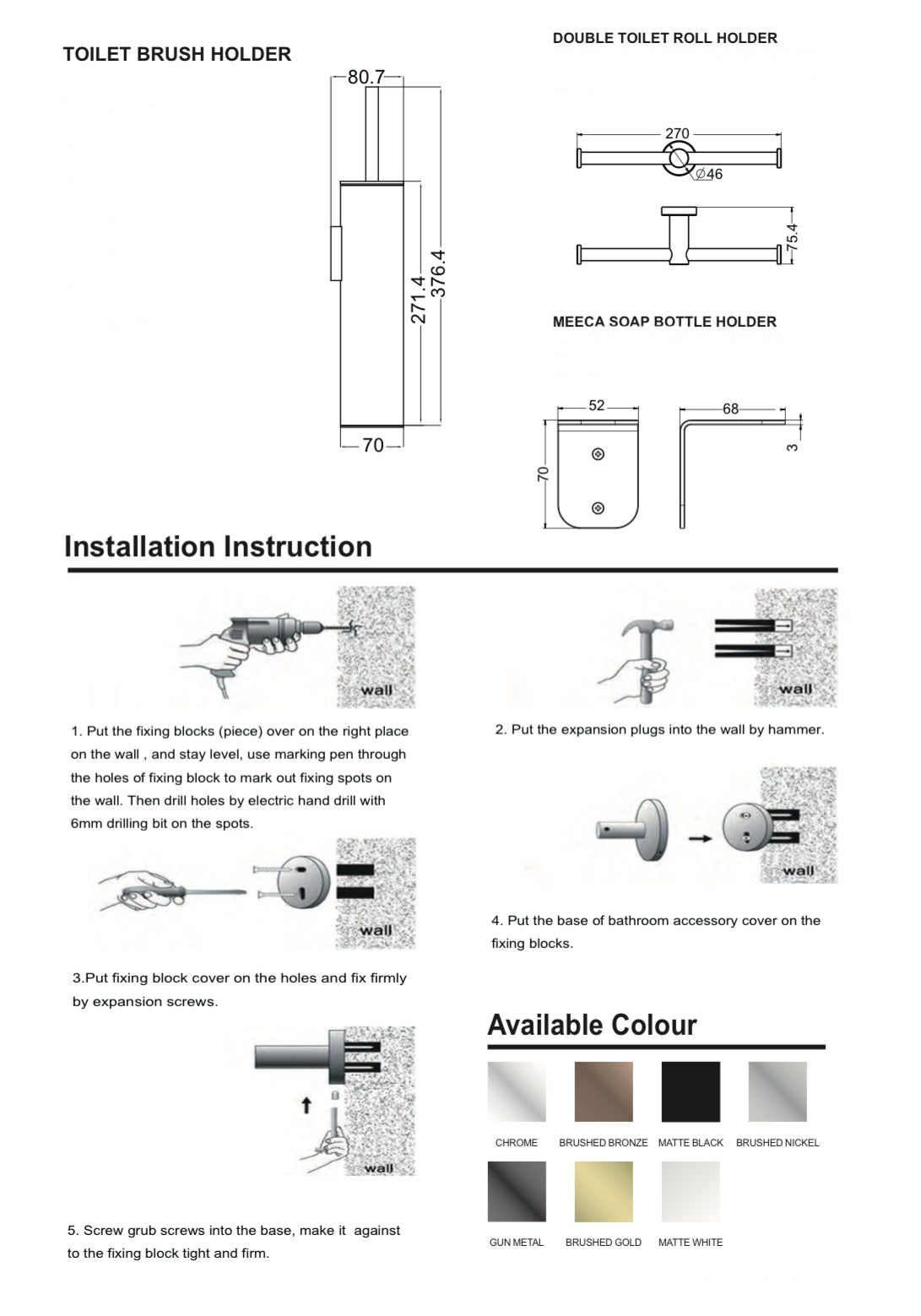 Owen & Finch Mecca Handdoekrek Enkel Brushed Nickel 600mm