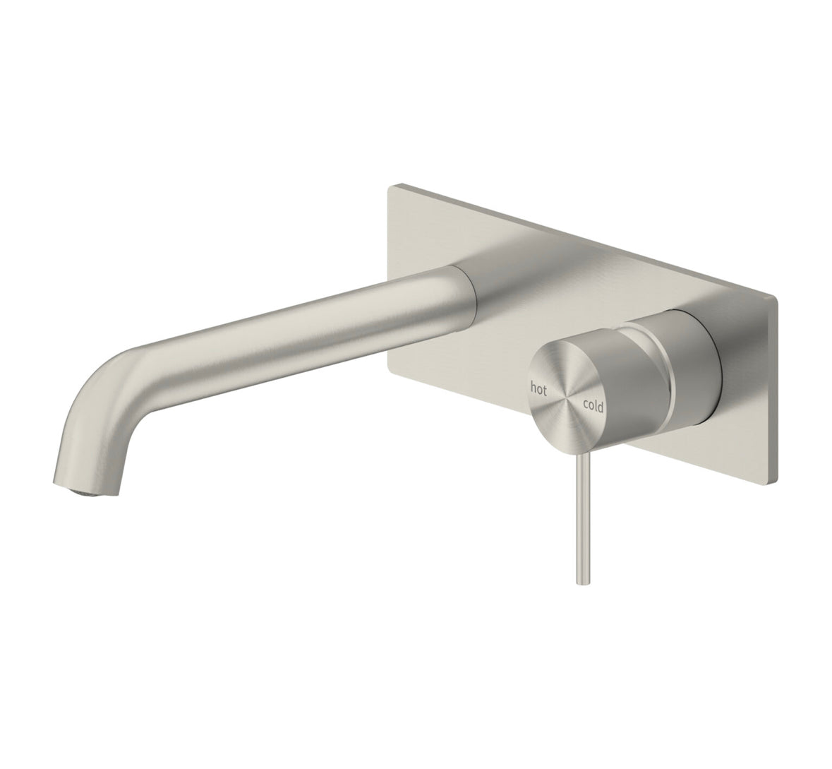 Owen & Finch Mecca 2-Gats Inbouw Wastafelmengkraan Met Achterplaat Brushed Nickel