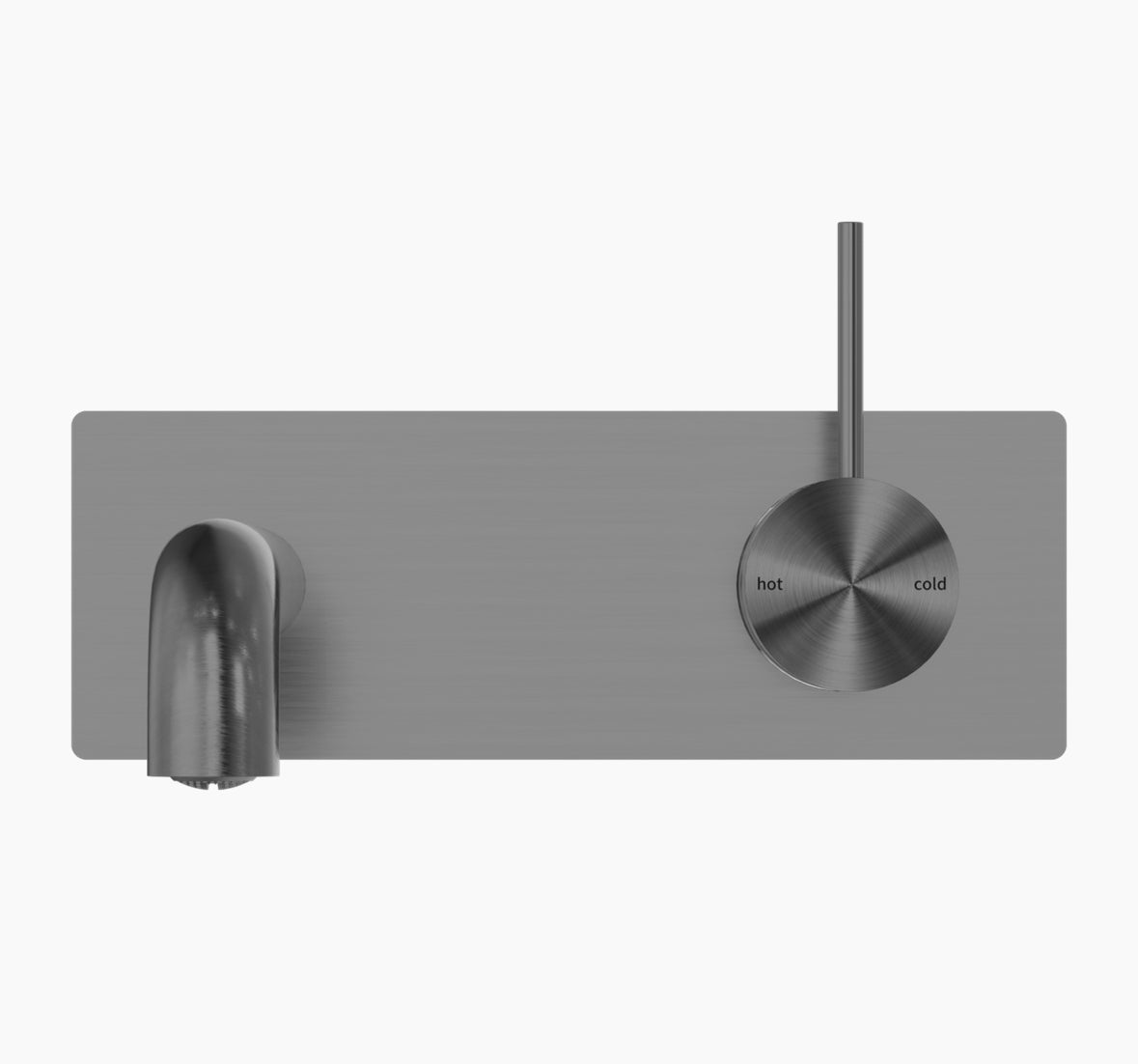 Owen & Finch Mecca 2-Gats Inbouw Wastafelmengkraan Met Achterplaat Brushed Gun Metal PVD