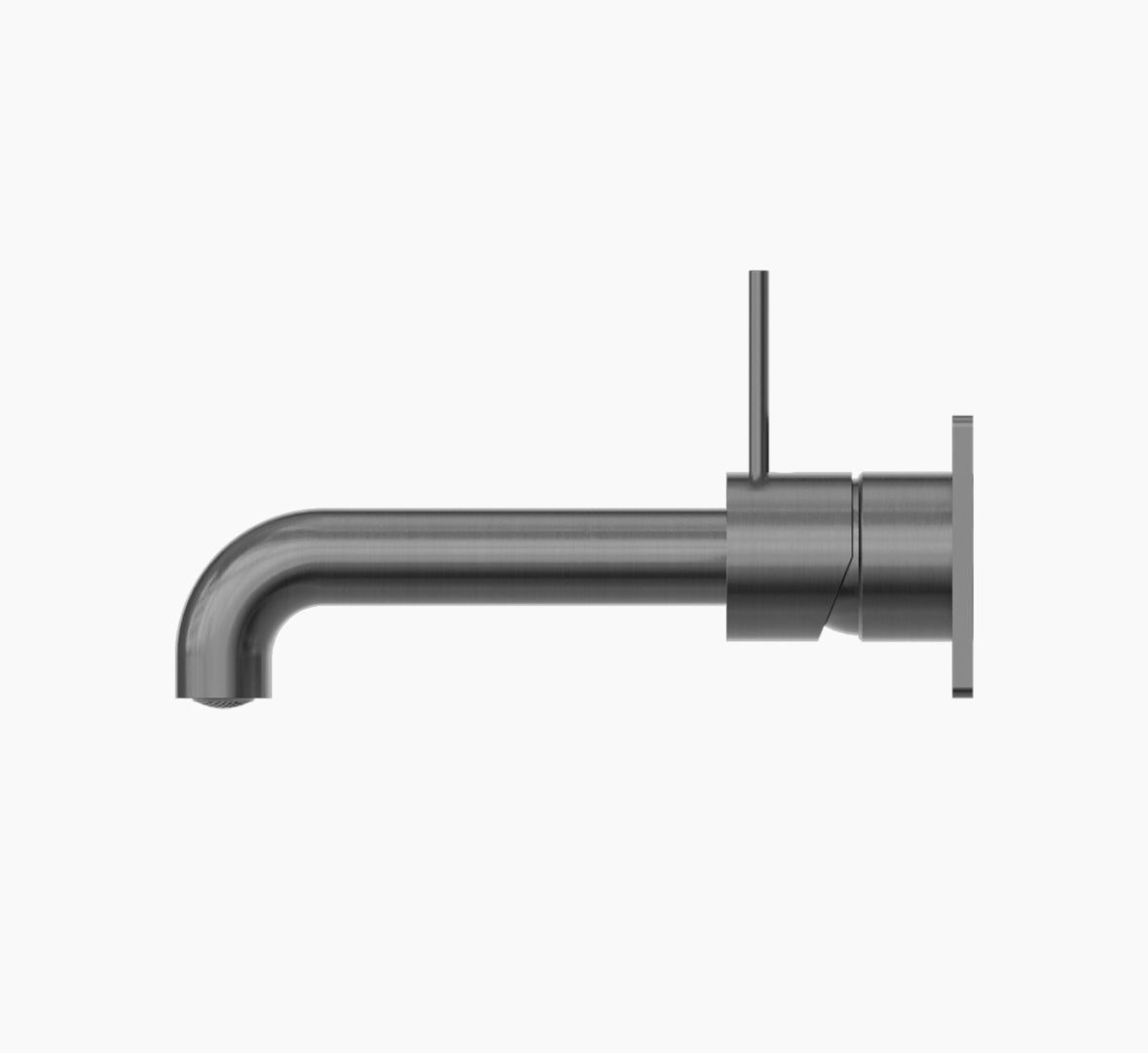 Owen & Finch Mecca 2-Gats Inbouw Wastafelmengkraan Met Achterplaat Brushed Gun Metal PVD