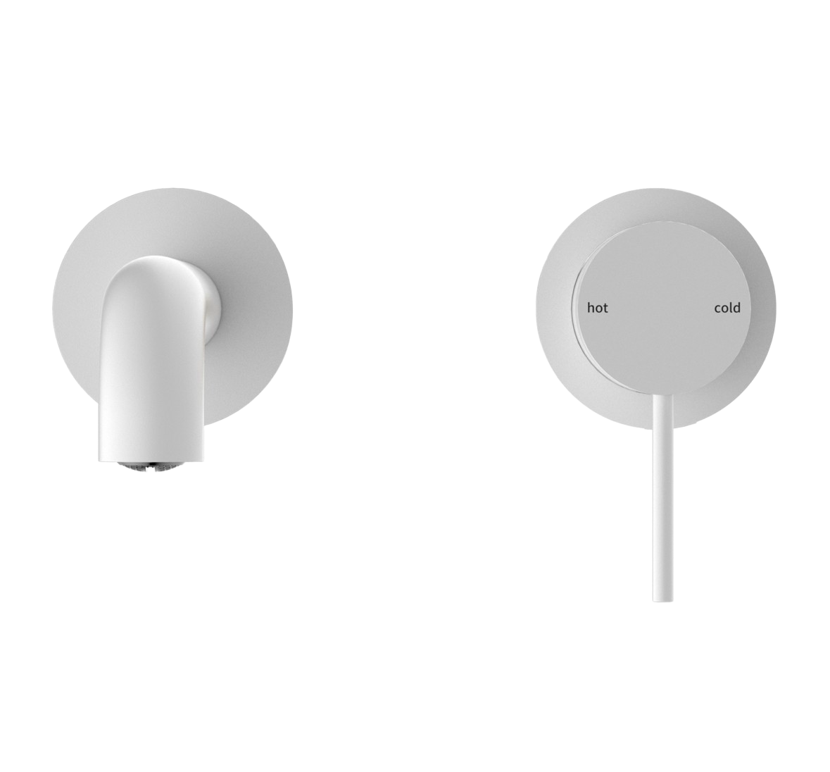 Owen & Finch Mecca 2-Gats Inbouw Wastafelmengkraan Matte White