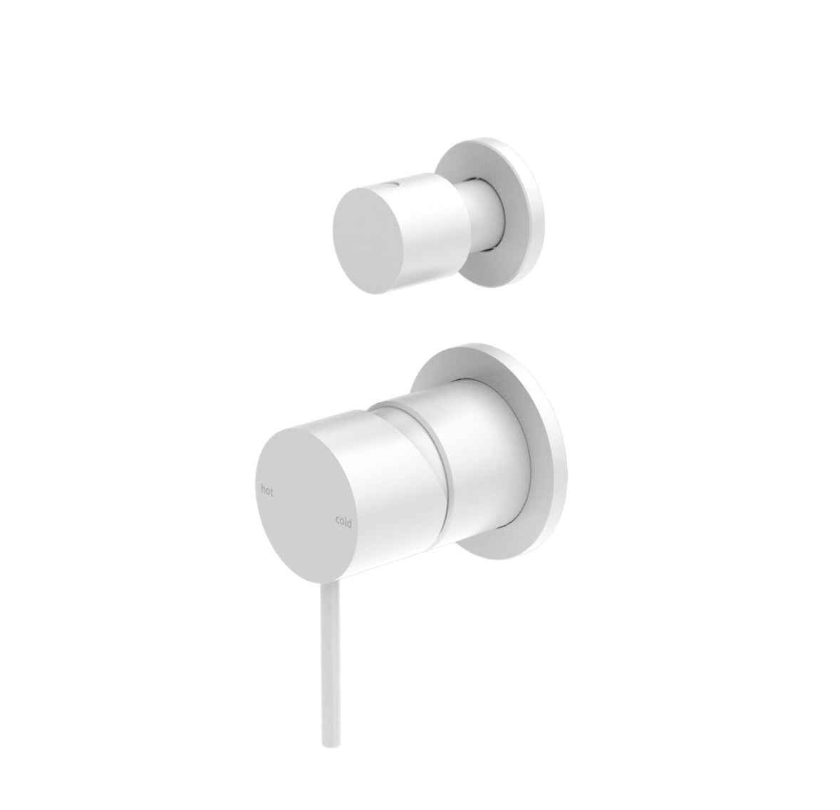 Owen & Finch Mecca 2-Gats Inbouw Douche - Badmengkraan Met Verticale Omstelling Matte White