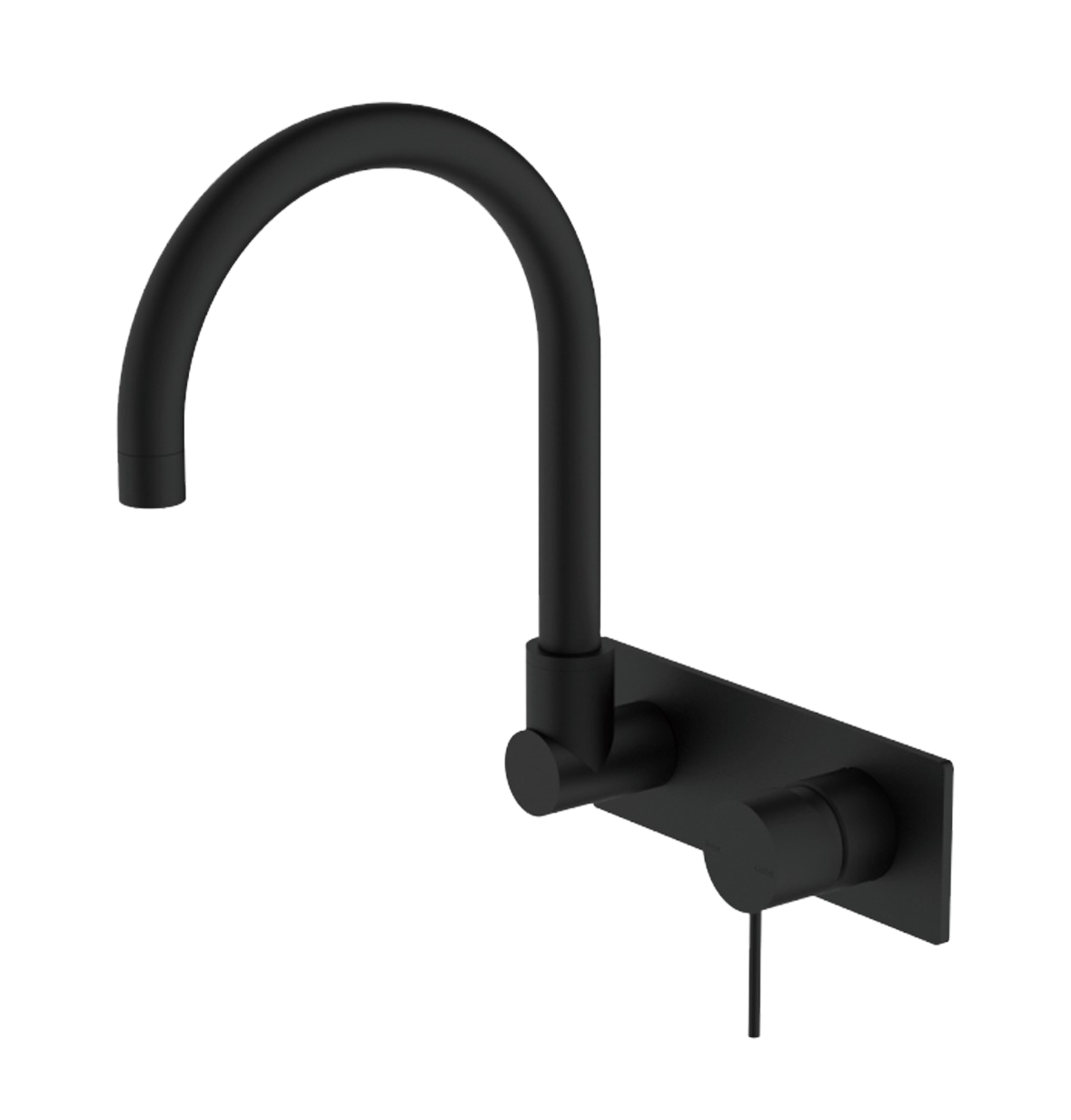 Owen & Finch Mecca 2-Gats Inbouw Draaibare Wastafel- Badmengkraan Met Achterplaat Matte Black