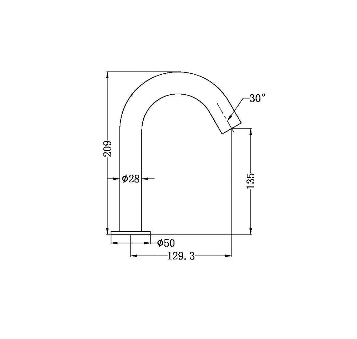 Owen & Finch 1-Gats Sensor Inbouw Wastafelkraan Brushed Nickel