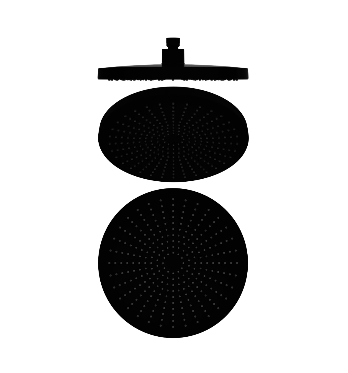 Owen & Finch Mecca Douchekop Matte Black 250mm
