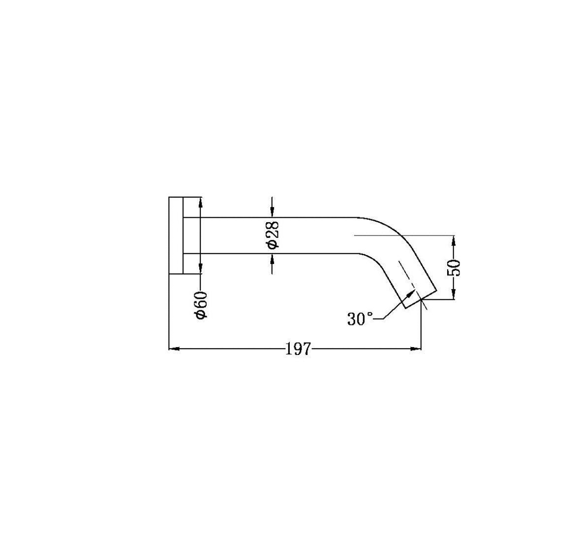 Owen & Finch 1-Gats Sensor Inbouw Wandkraan Brushed Gun Metal PVD