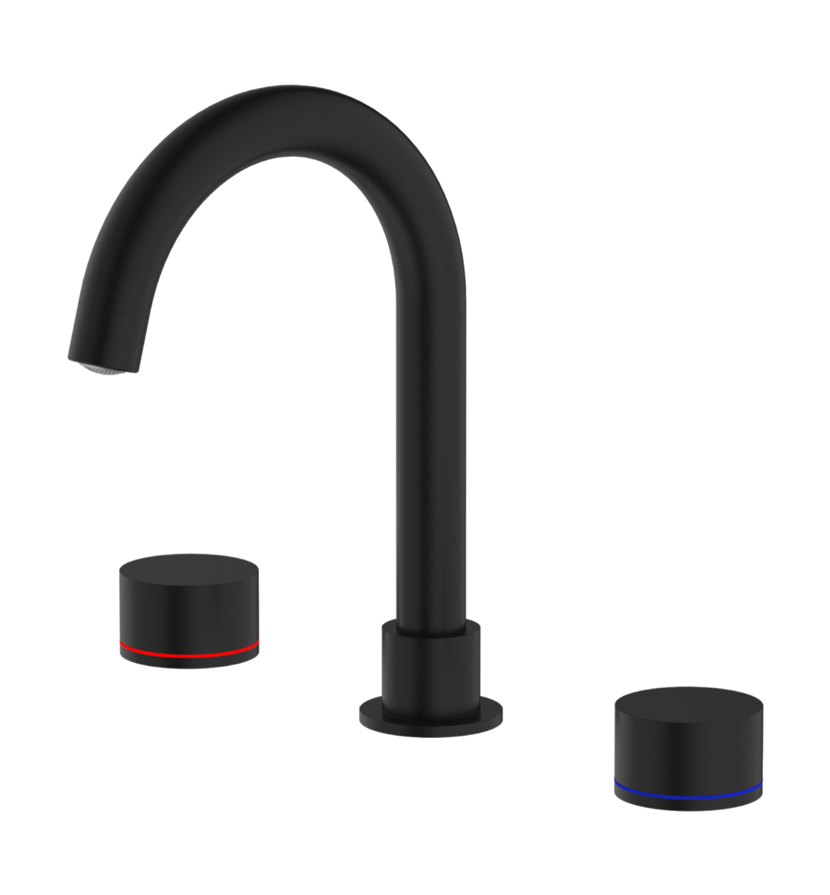 Owen & Finch Kara 3-Gats Inbouw Wastafelmengkraan Matte Black