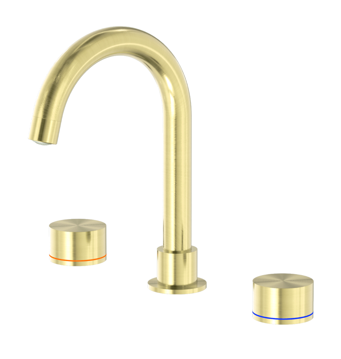 Owen & Finch Kara 3-Gats Inbouw Wastafelmengkraan Brushed Champagne Gold PVD