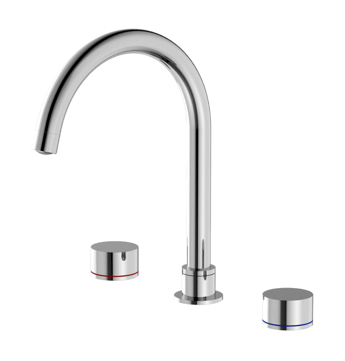 Owen & Finch Kara 3-Gats Inbouw Keukenmengkraan Chrome