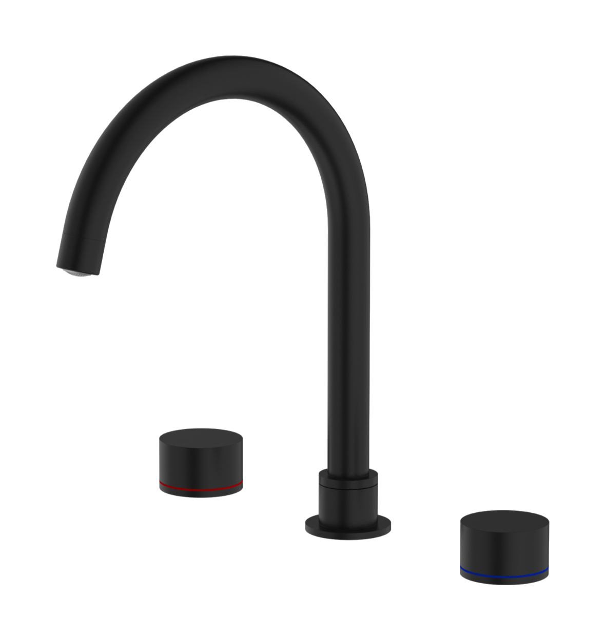 Owen & Finch Kara 3-Gats Inbouw Keukenmengkraan Matte Black