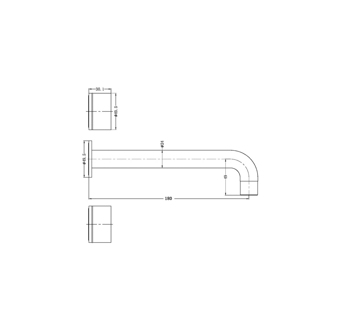 Owen & Finch Kara 3-Gats Inbouw Wastafelmengkraan Brushed Nickel