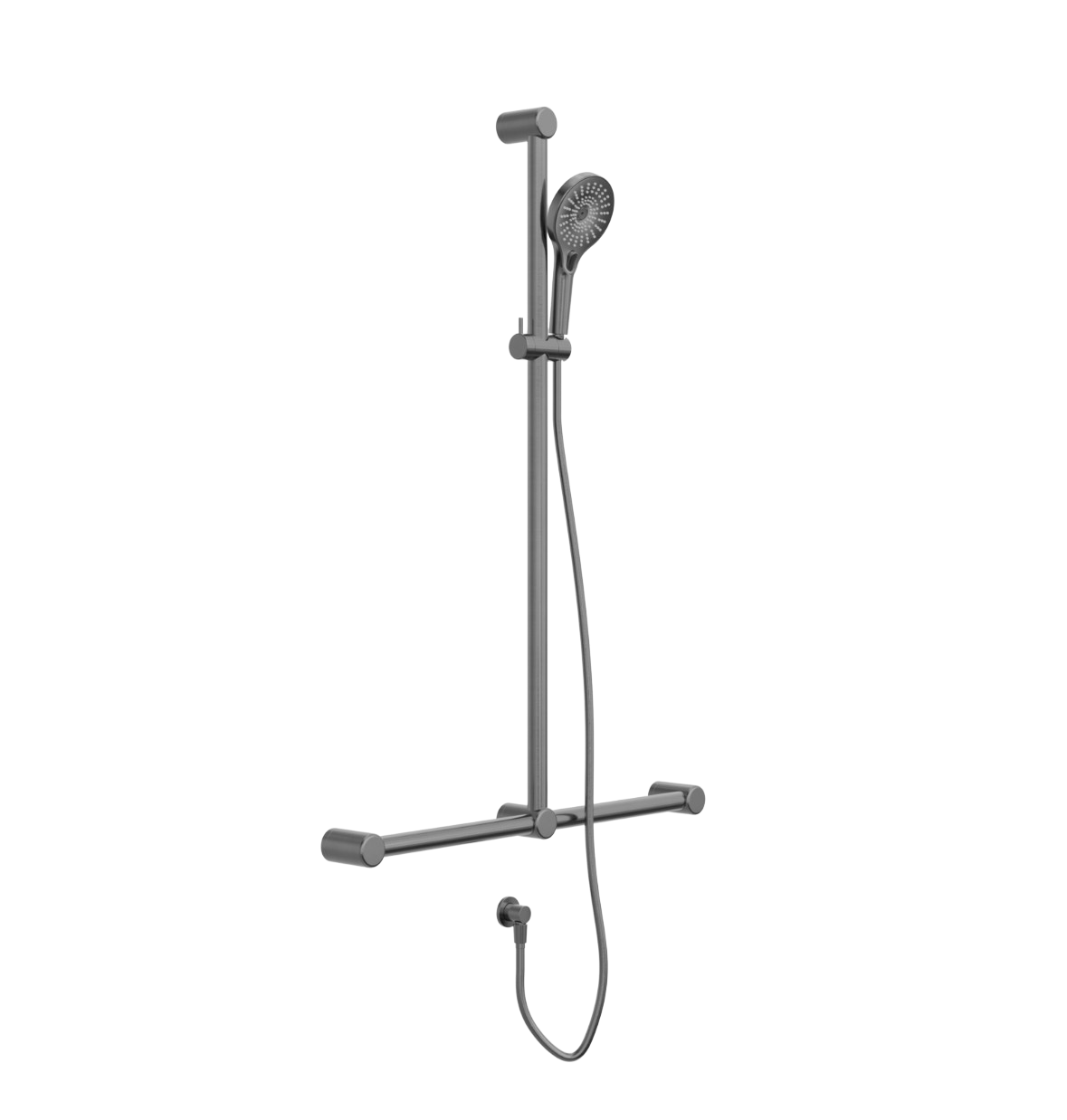 Owen & Finch Mecca Care Doucheset Met Leuning Brushed Gun Metal PVD