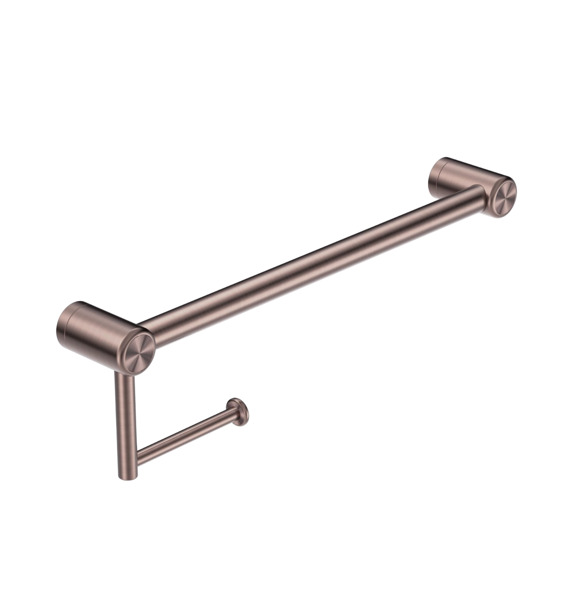 Owen & Finch Mecca Care Toiletrolhouder Met Handgreep Brushed Satin Bronze PVD