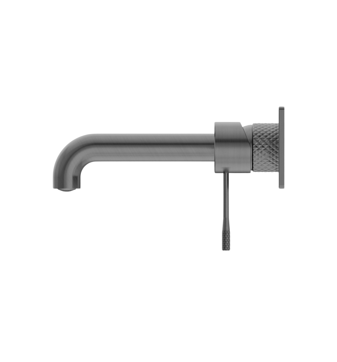 Owen & Finch Opal 2-Gats Inbouw Wastafelmengkraan Met Achterplaat Brushed Graphite PVD