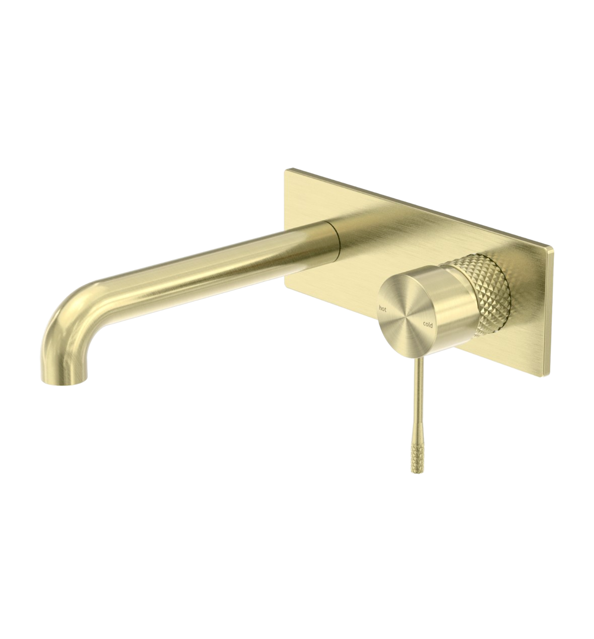 Owen & Finch Opal 2-Gats Inbouw Wastafelmengkraan Met Achterplaat Brushed Champagne GoldPVD