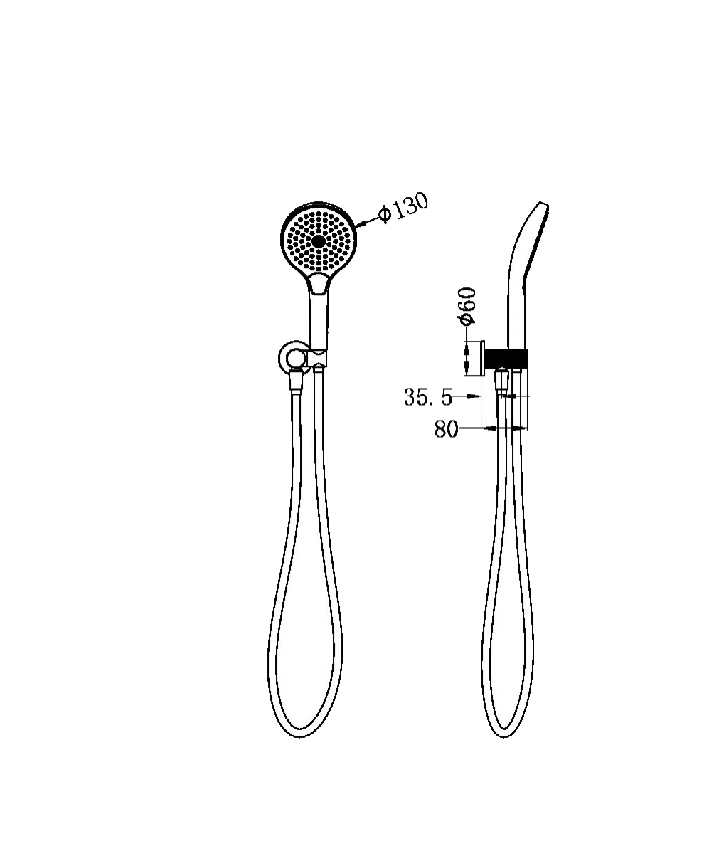 Owen & Finch Opal Air Shower Handdouche Brushed Champagne Gold PVD