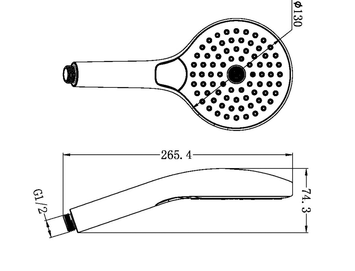 Owen & Finch Opal Air Shower Handdouche Met Glijstang Brushed Nickel PVD