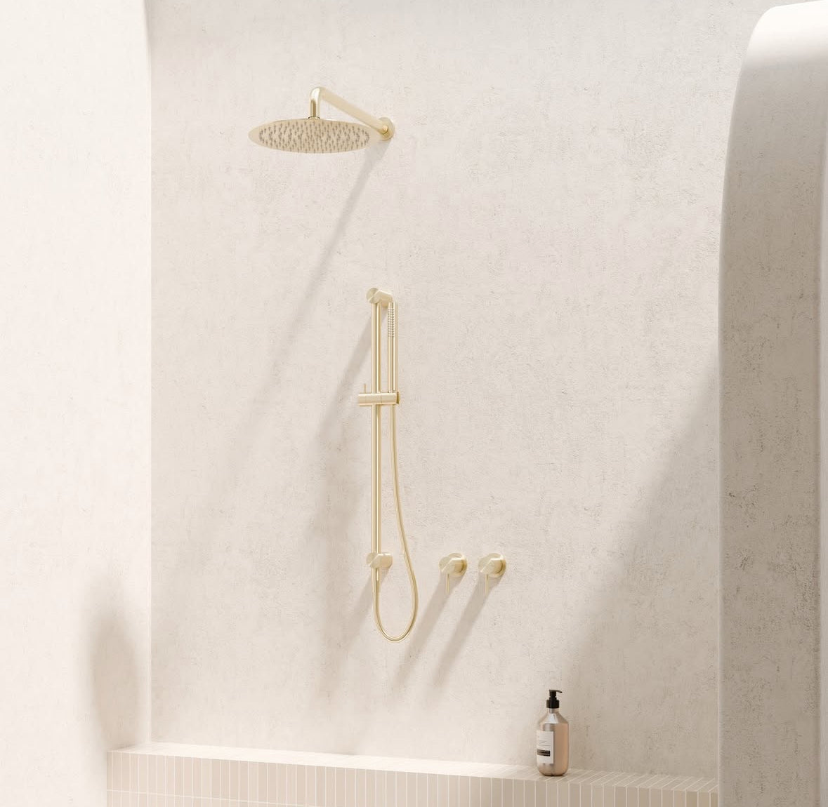 Owen & Finch Douchekop Brushed Champagne Gold 300mm PVD (OF508041BG)