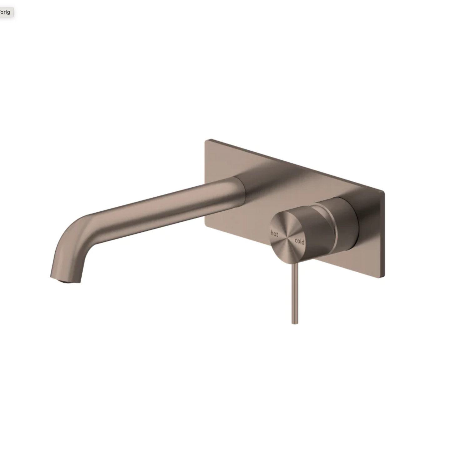 Owen & Finch Mecca 2-Gats Inbouw Wastafelmengkraan Met Achterplaat Brushed Satin Bronze PVD