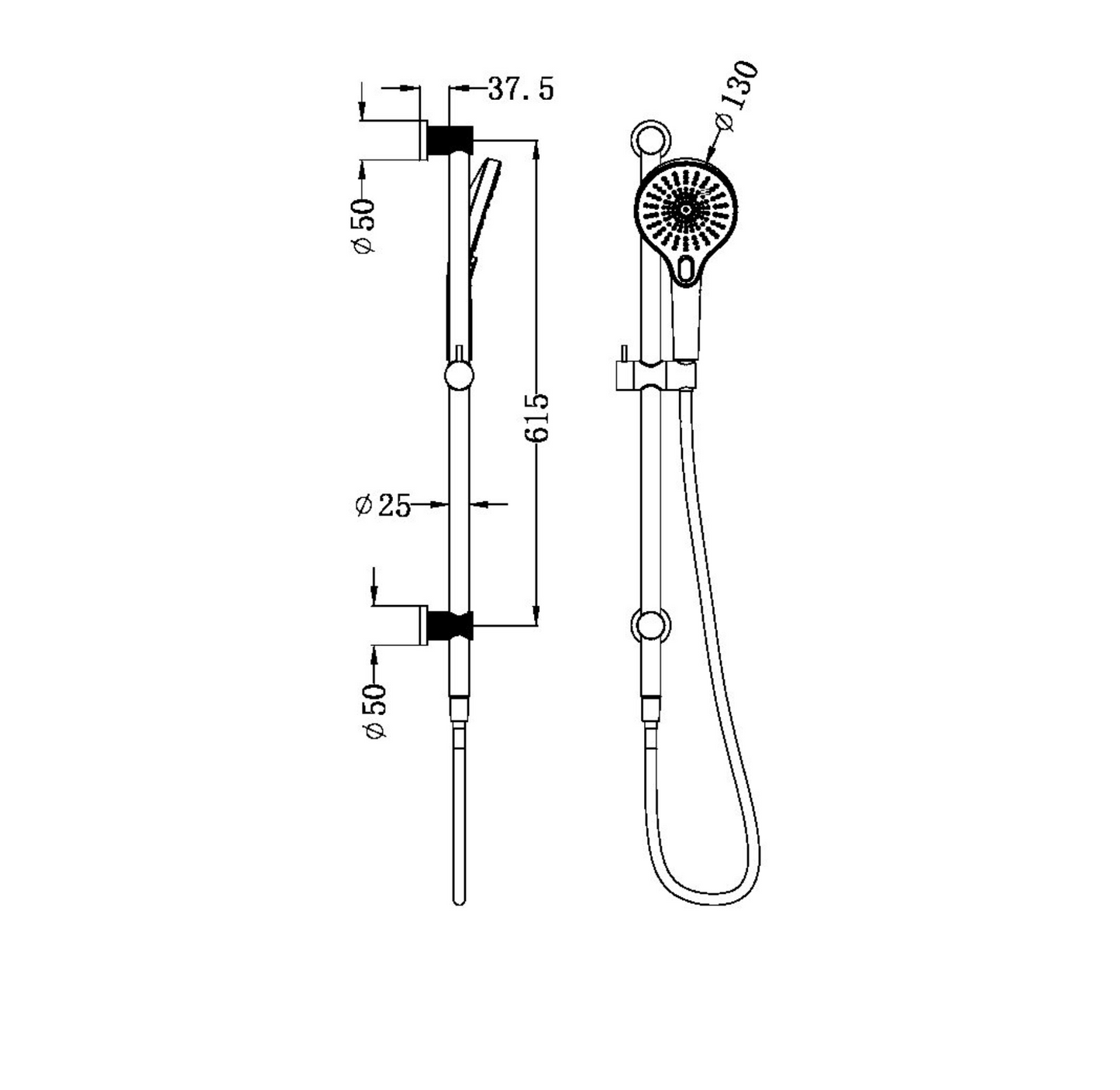 Owen & Finch Opal Inbouw Doucheset Met Thermostaatkraan Brushed Graphite PVD