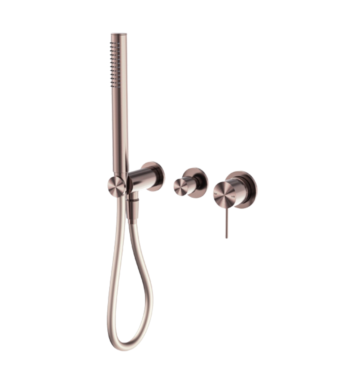 Owen & Finch Mecca 3-Gats Inbouw Douchemengkraan Met Staafhanddouche En Horizontale Omstelling Brushed Satin Bronze PVD