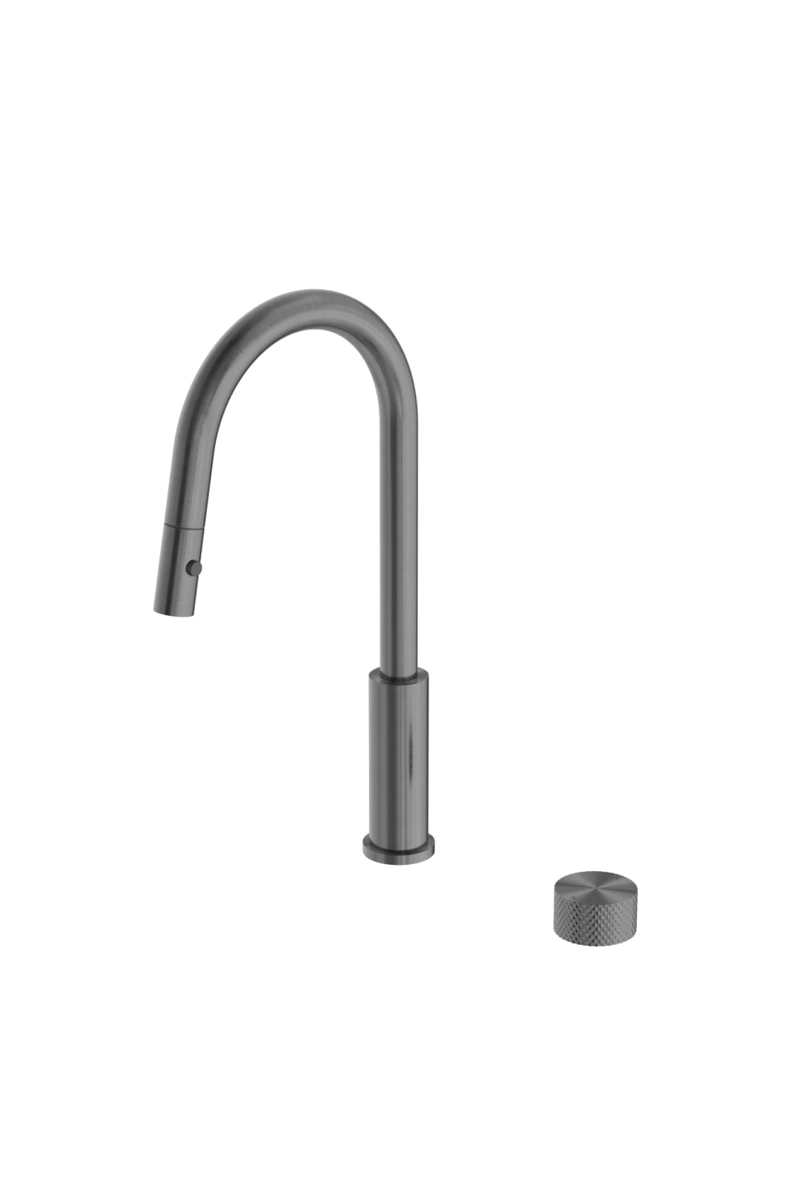 Owen & Finch Opal Progressive 1-Gats Keukenmengkraan Pull Out Brushed Graphite PVD