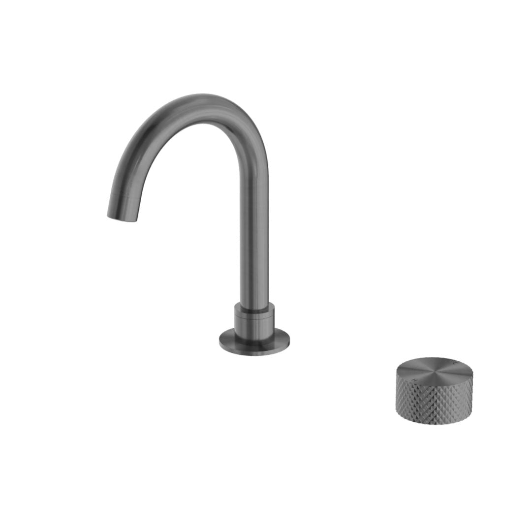Owen & Finch Opal Progressive Wastafelmengkraan 2-Gats Laag Model Brushed Graphite PVD