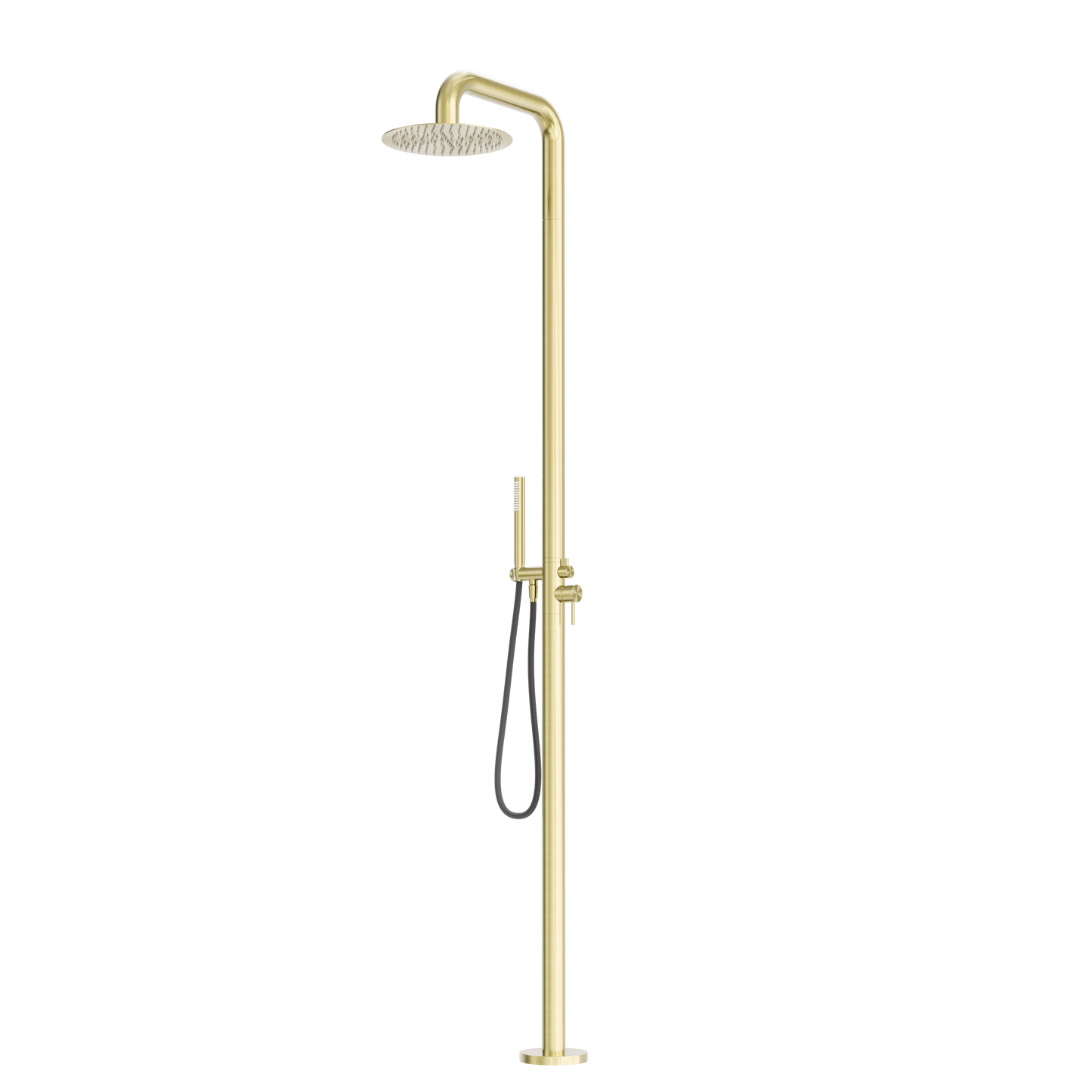 Owen & Finch Zen Outdoor Buitendouche met 300mm Hoofddouche En Staafhanddouche Brushed Champagne Gold PVD (OF162205aBG)