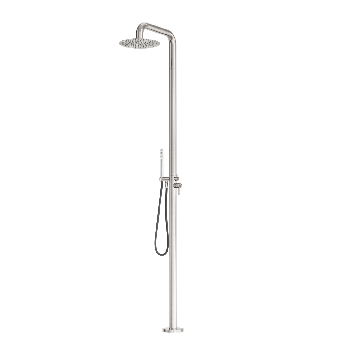 Owen & Finch Zen Outdoor Buitendouche met 300mm Hoofddouche En Staafhanddouche Brushed Nickel (OF162205aBN)