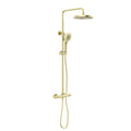 Owen &amp; Finch Luxury Brass Shower Set | Brushed Champagne Gold with PVD Thermostatic Faucet (OF251906BG)
