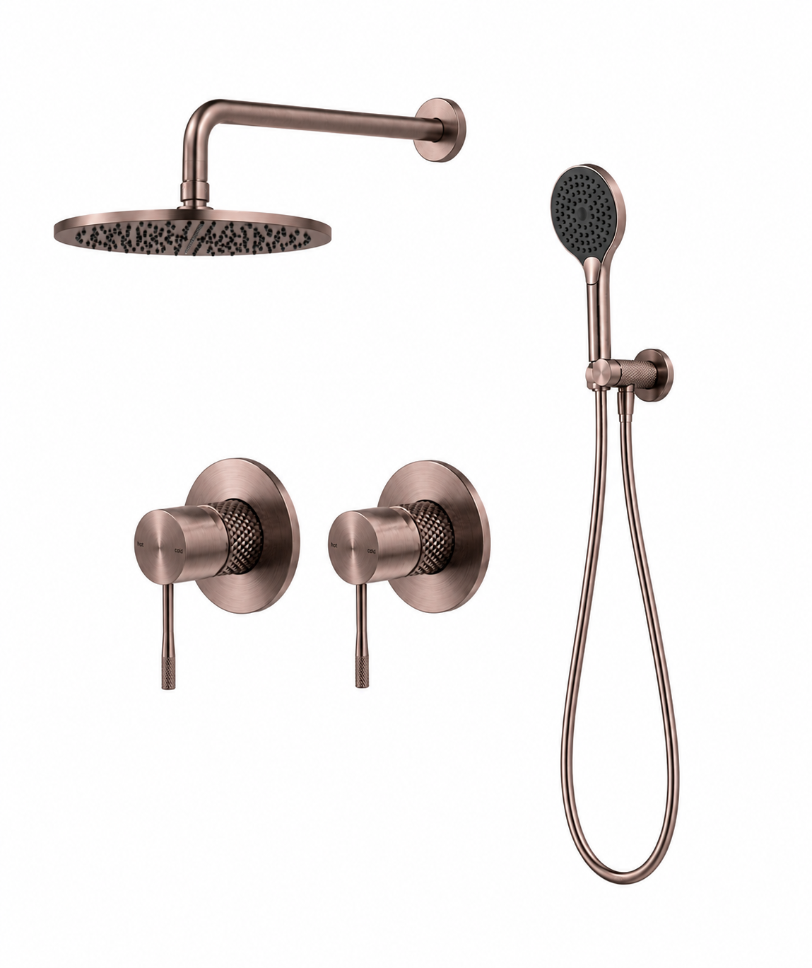 Complete Inbouw Regendoucheset Ø300 mm | Geborsteld Satijn Brons PVD | Owen & Finch (OF251914BZ)