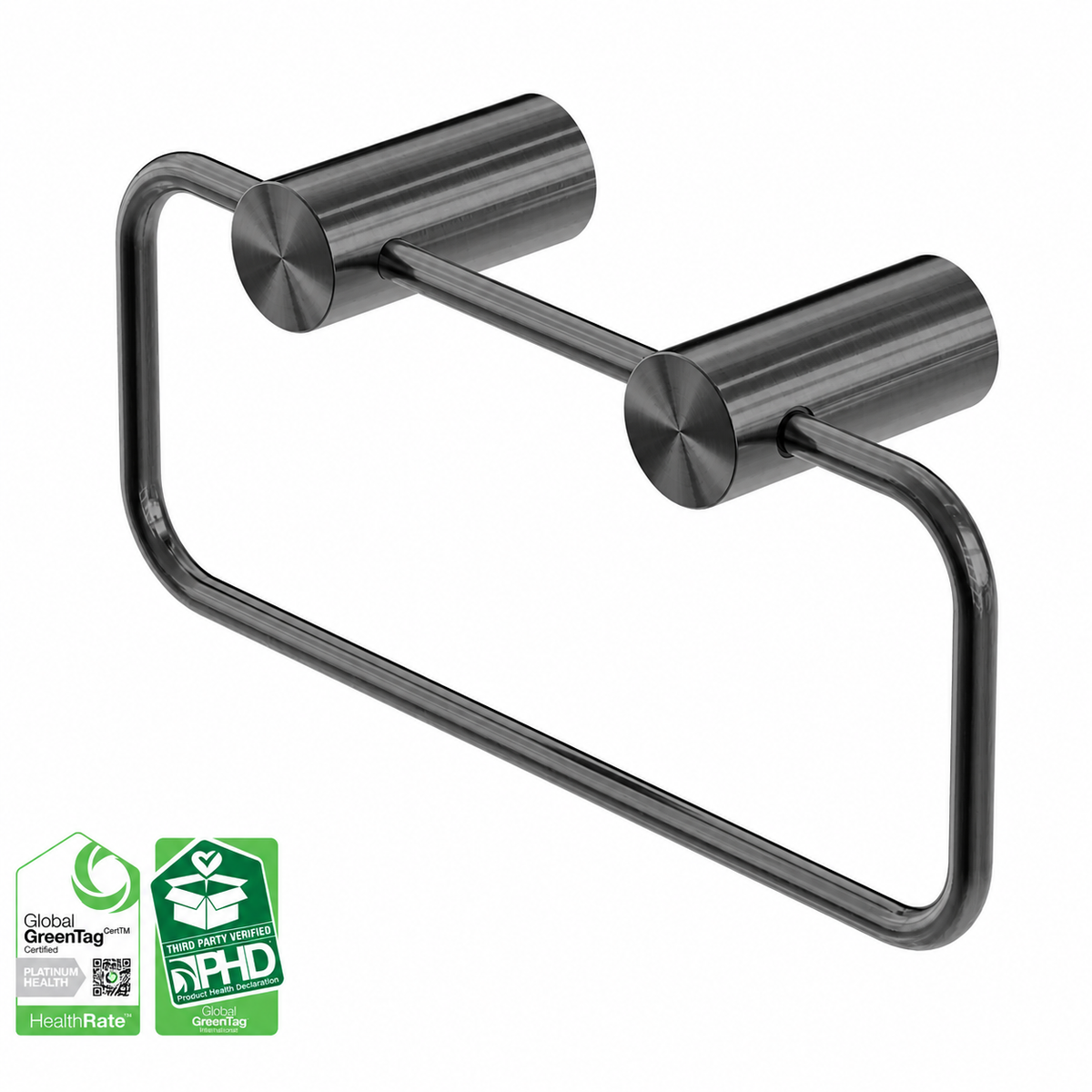 Handdoekring 316L RVS Geborsteld Grafiet PVD | Owen & Finch (OF1680GR)