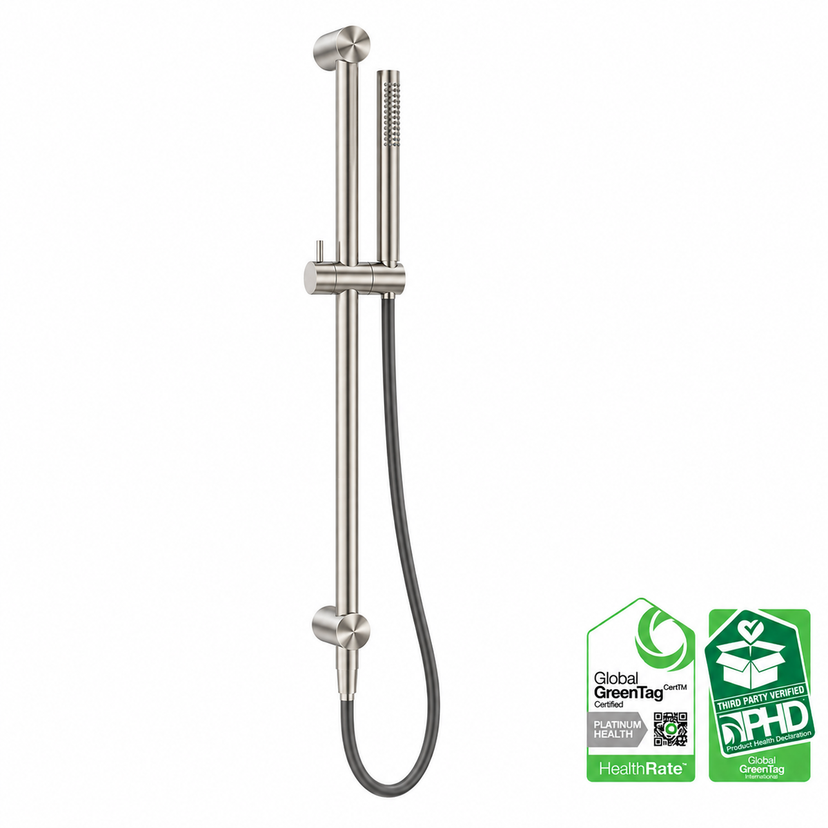Buitendouche Met Glijstang 316L RVS Geborsteld NIkkel | Owen & Finch (OF162205b01BN)