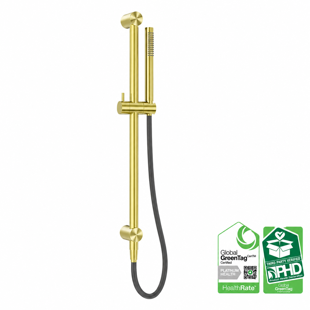 Buitendouche Met Glijstang 316L RVS Geborsteld Champagne Goud PVD | Owen & Finch (OF162205b01BG)