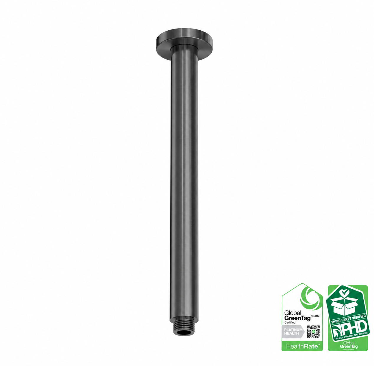 Brushed Graphite Ceiling Arm - 316LRVS 30 cm - Sustainable Luxury for Rain Showers (OF510GR)