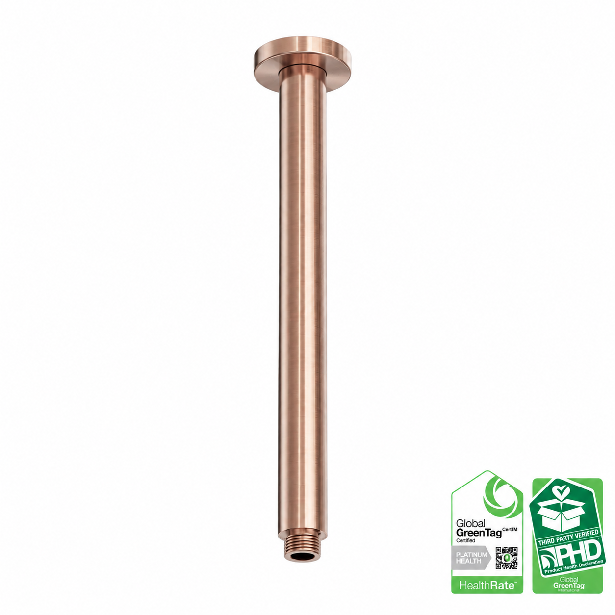 Ceiling Arm Brushed Satin Bronze - 316LRVS 30 cm - Sustainable Luxury for Rain Showers (OF510BZ)