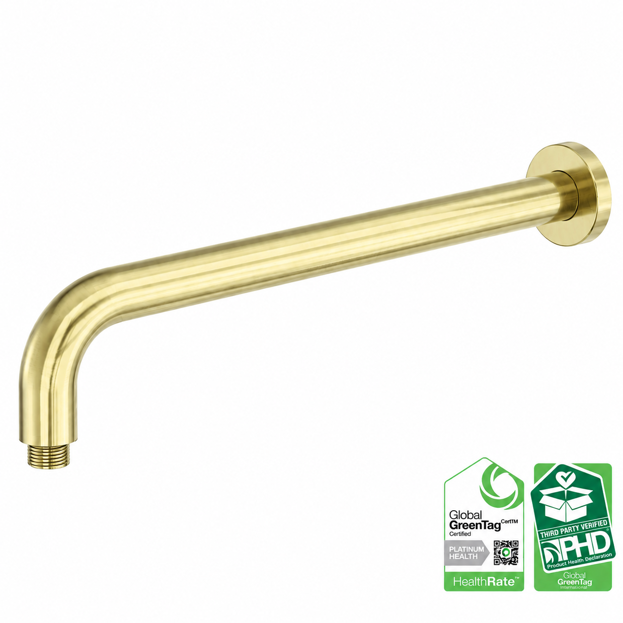 Owen &amp; Finch 316L Stainless Steel Curved Wall Arm Brushed Champagne Gold 400mm PVD (OF509BG)