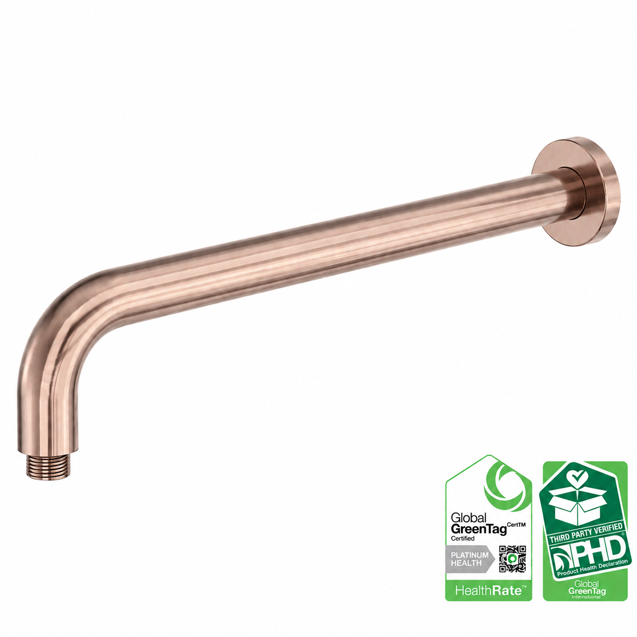 Owen &amp; Finch 316L Stainless Steel Curved Wall Arm Brushed Satin Bronze 400mm PVD (OF509BZ)
