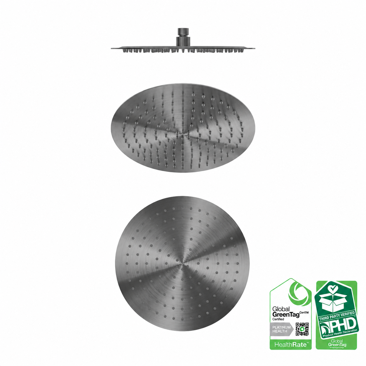 Owen &amp; Finch 316L Stainless Steel Shower Head Brushed Graphite 300mm PVD (OF508041GR) 