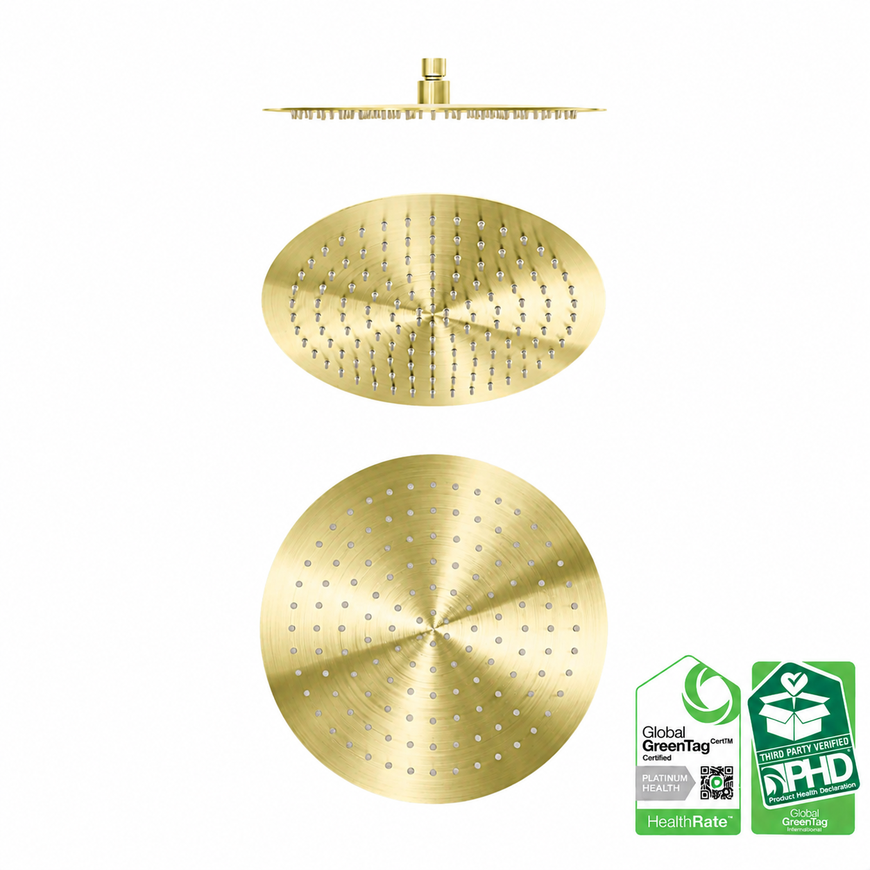 Owen &amp; Finch 316L Stainless Steel Shower Head Brushed Champagne Gold 300mm PVD (OF508041BG) 