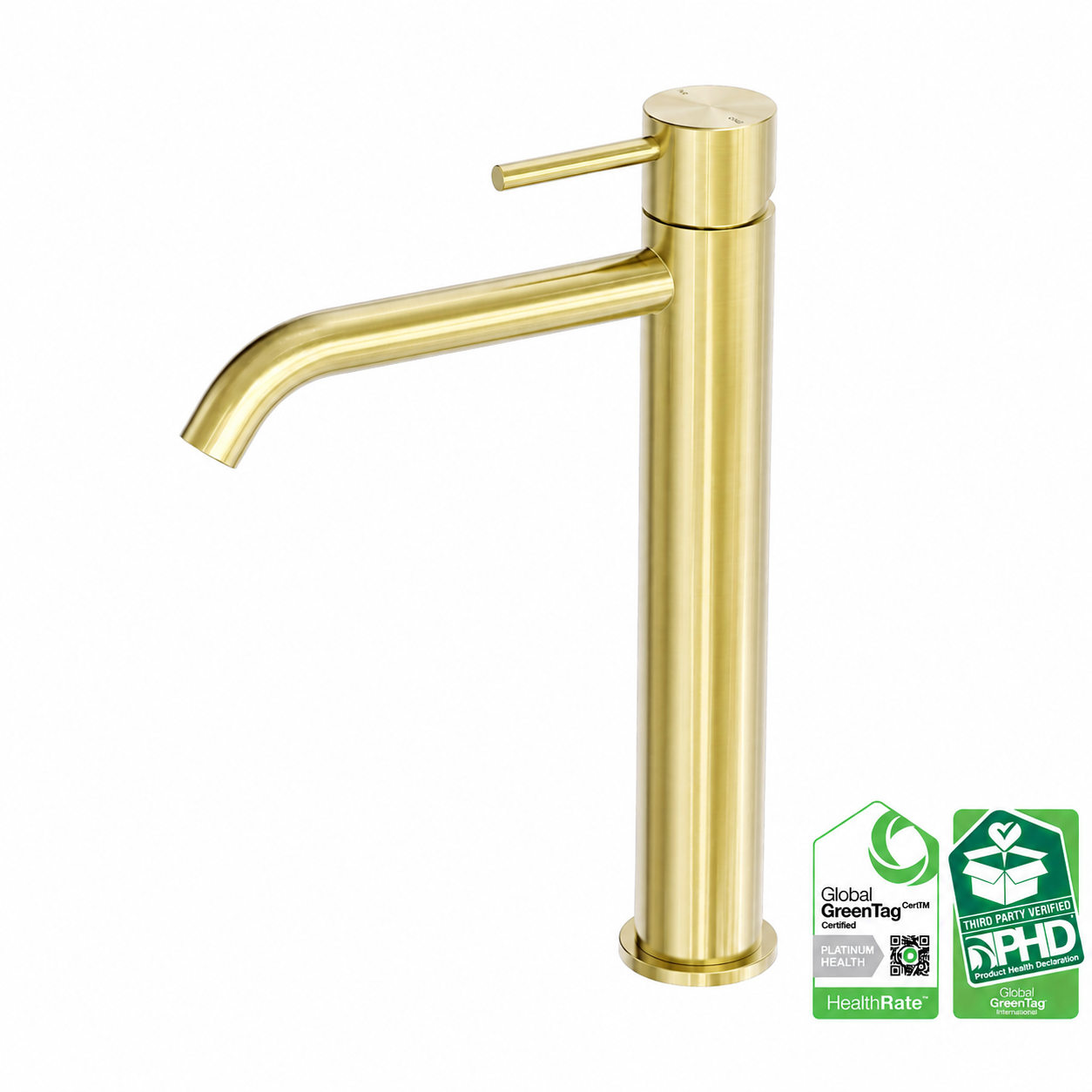 Owen &amp; Finch Tall Basin Faucet - 316L Stainless Steel - Brushed Champagne Gold (PVD) - Indoor &amp; Outdoor Use (OF162201aBG)