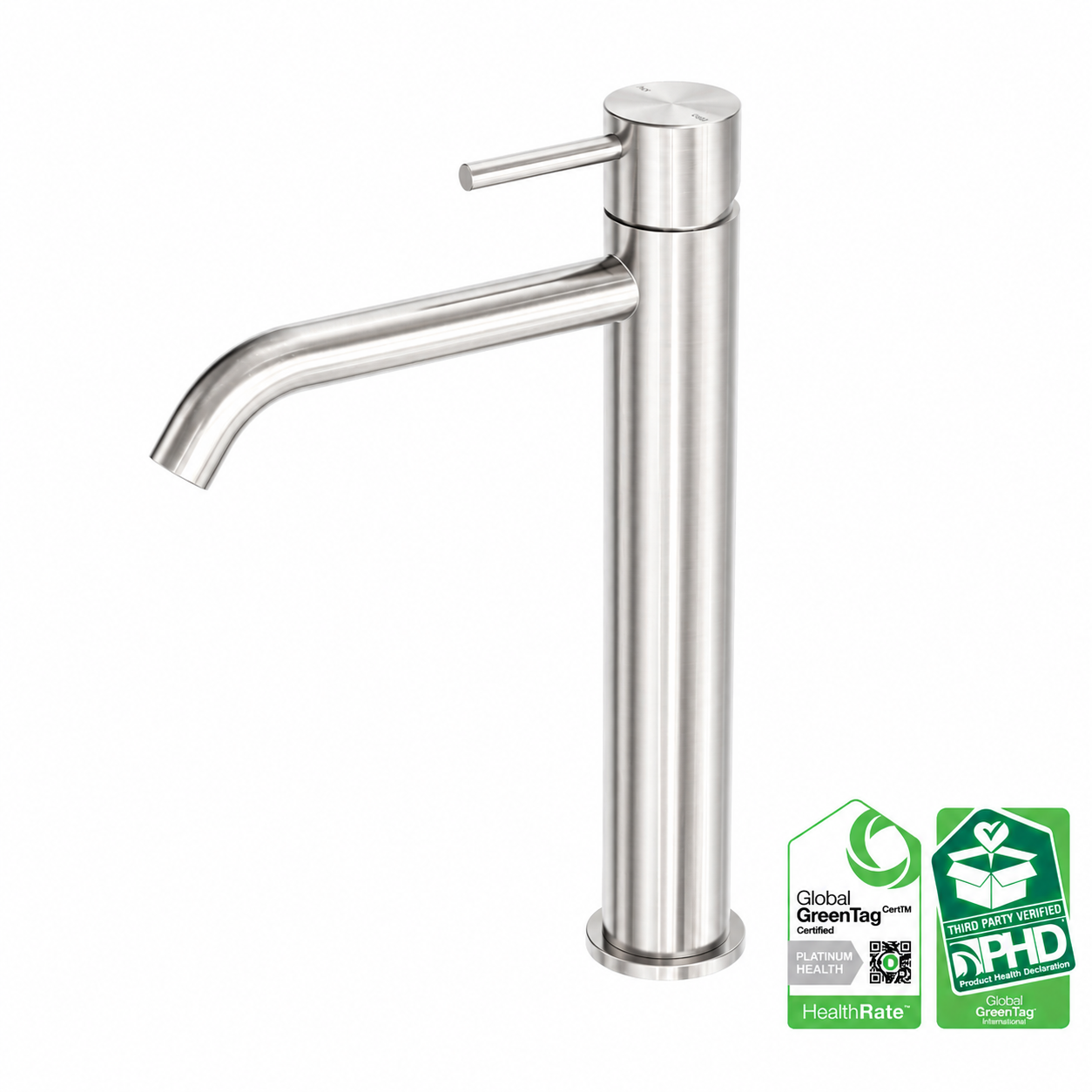 Owen &amp; Finch Tall Basin Faucet - 316L Stainless Steel - Brushed Nickel - Indoor &amp; Outdoor Use (OF162201aBN)