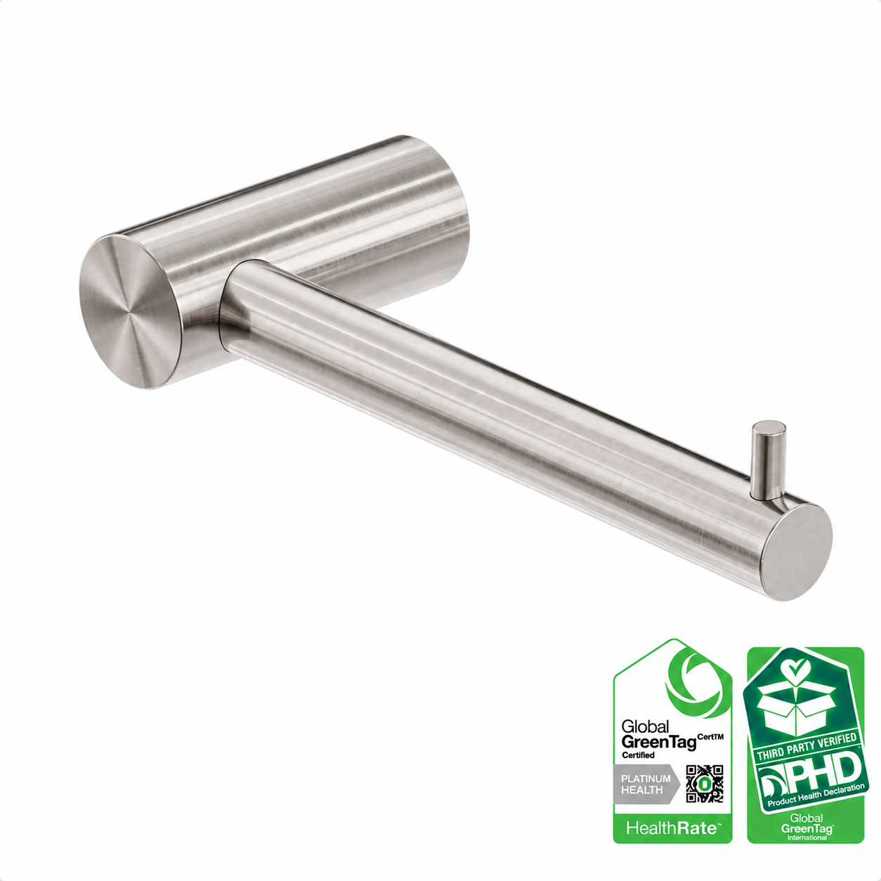 Owen &amp; Finch Toilet Roll Holder – 316L Stainless Steel – Brushed Nickel – Wall Mounted (OF1686BN)