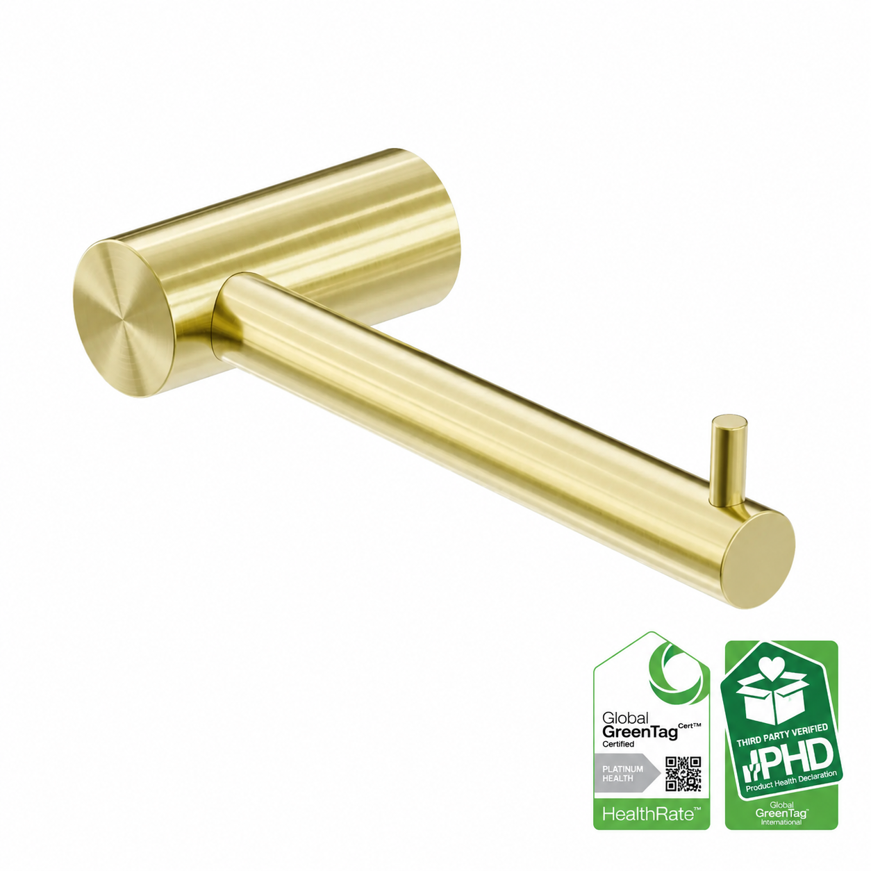 Owen &amp; Finch Toilet Roll Holder – 316L Stainless Steel – Brushed Champagne Gold (PVD) – Wall Mounted (OF1686BG)