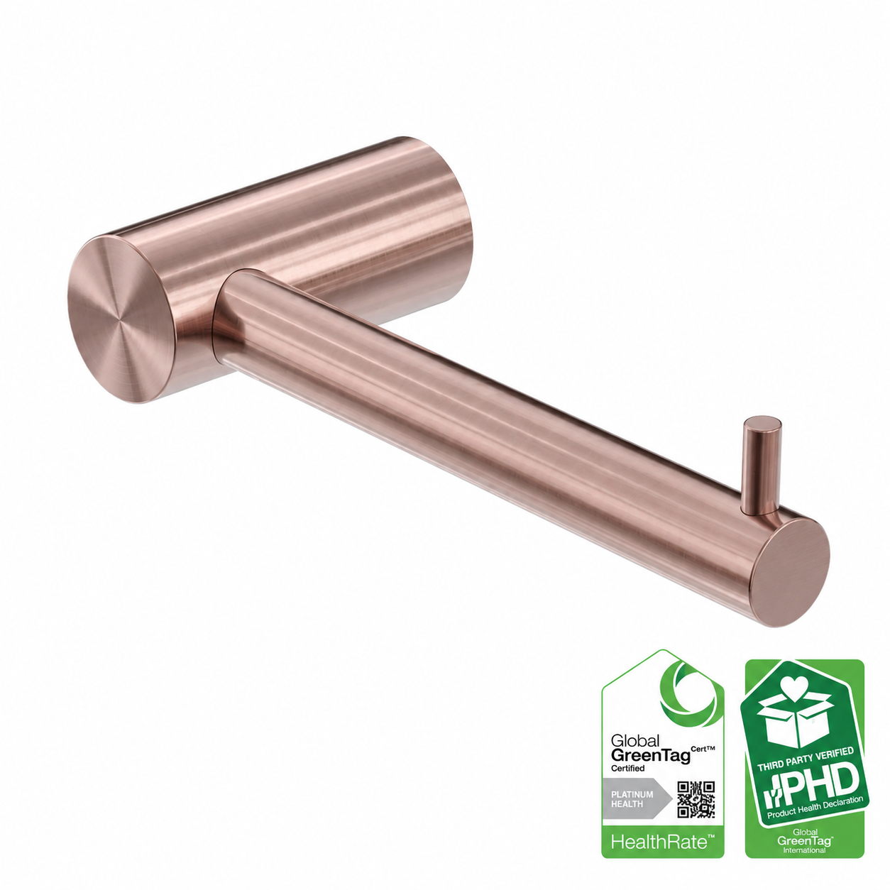 Owen &amp; Finch Toilet Roll Holder – 316L Stainless Steel – Brushed Satin Bronze (PVD) – Wall Mounted (OF1686BZ)